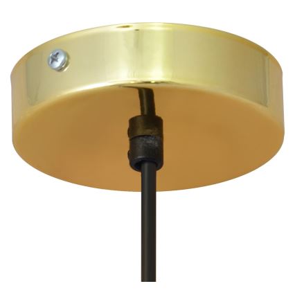 LED Kattokruunu johdossa BARS 1xGU10/4,8W/230V musta/kultainen