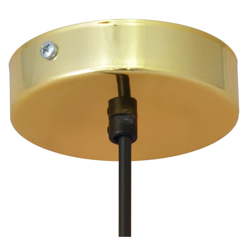LED Kattokruunu johdossa BARS 1xGU10/4,8W/230V musta/kultainen