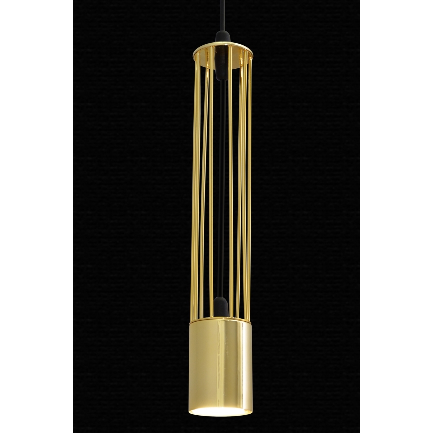 LED Kattokruunu johdossa BARS 3xGU10/4,8W/230V kultainen/musta