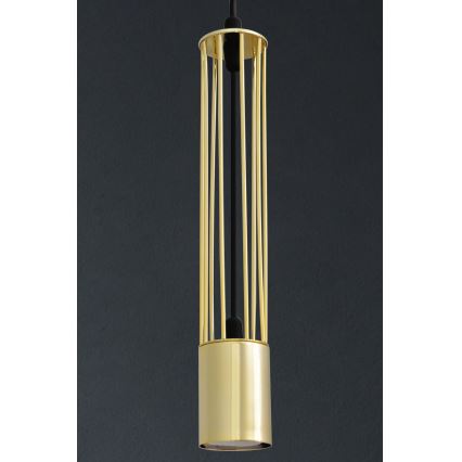 LED Kattokruunu johdossa BARS 3xGU10/4,8W/230V kultainen/musta