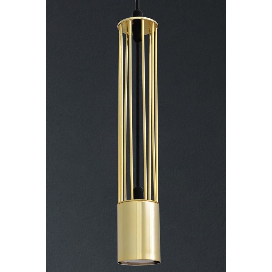 LED Kattokruunu johdossa BARS 3xGU10/4,8W/230V kultainen/musta