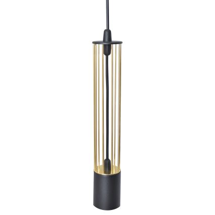 LED Kattokruunu johdossa BARS 3xGU10/4,8W/230V musta/kultainen