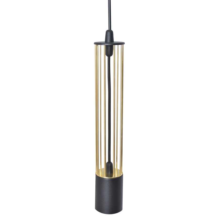 LED Kattokruunu johdossa BARS 3xGU10/4,8W/230V musta/kultainen