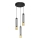 LED Kattokruunu johdossa BARS 3xGU10/4,8W/230V musta/kultainen