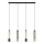 LED Kattokruunu johdossa BARS 4xGU10/4,8W/230V musta/kultainen
