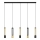 LED Kattokruunu johdossa BARS 5xGU10/4,8W/230V musta/kultainen