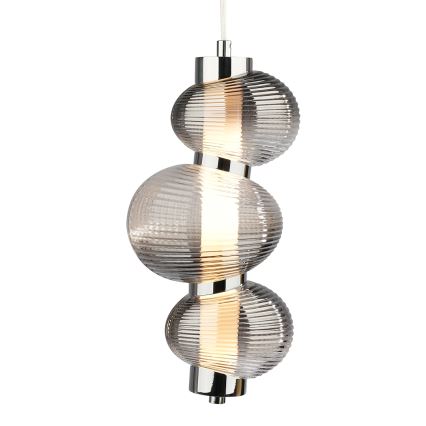 LED-kattokruunu johdossa BOLLA LED/12W/230V halkaisija 16 cm savuinen