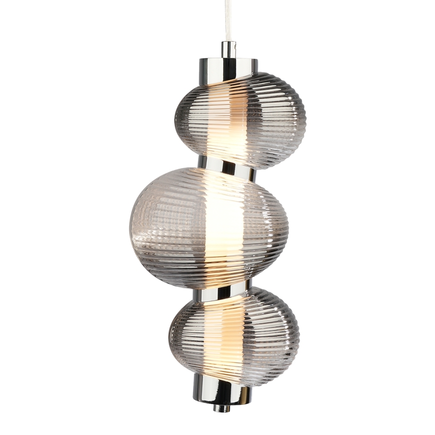 LED-kattokruunu johdossa BOLLA LED/12W/230V halkaisija 16 cm savuinen