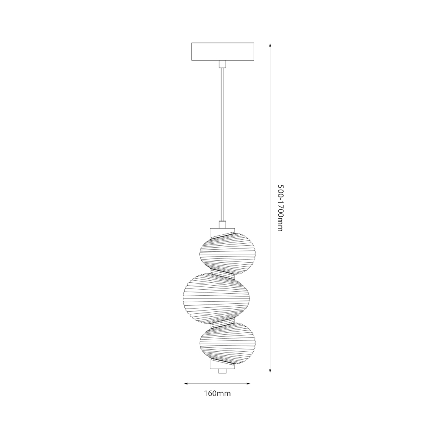 LED-kattokruunu johdossa BOLLA LED/12W/230V halkaisija 16 cm savuinen