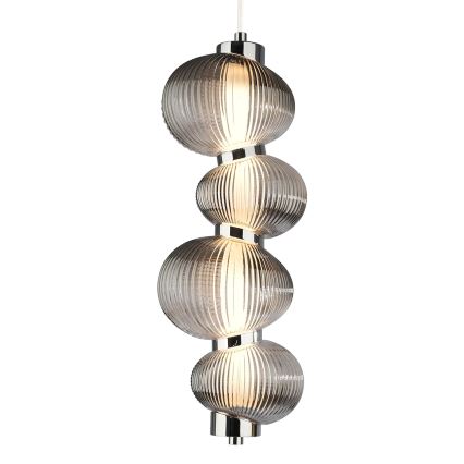 LED-kattokruunu johdossa BOLLA LED/17W/230V halkaisija 16 cm kiiltävä kromi/savuinen