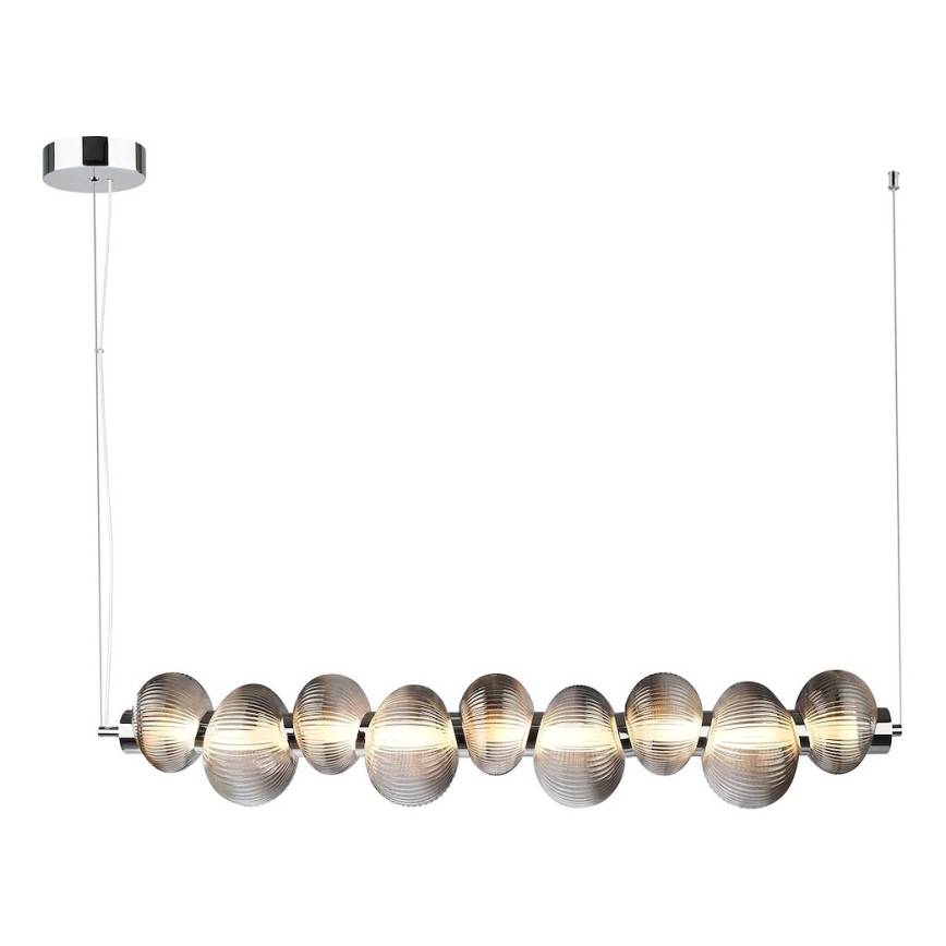 LED-kattokruunu johdossa BOLLA LED/32W/230V kiiltävä kromi/savuinen
