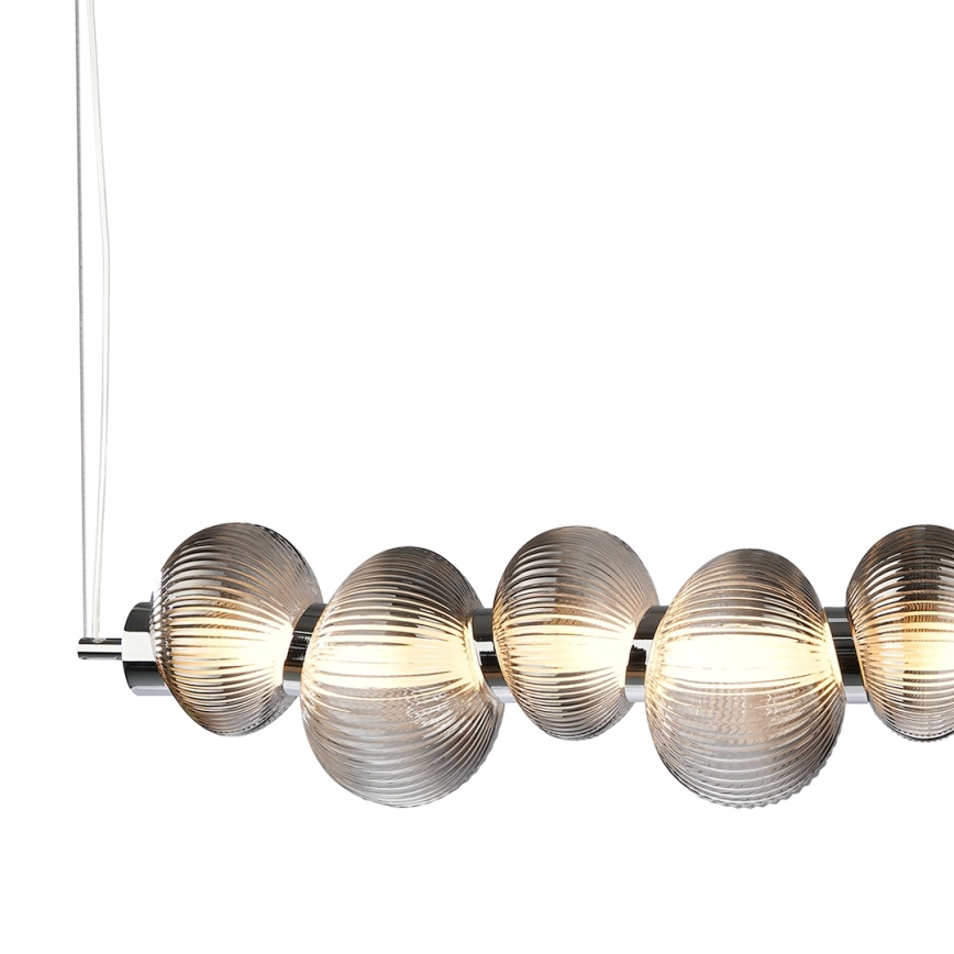 LED-kattokruunu johdossa BOLLA LED/32W/230V kiiltävä kromi/savuinen