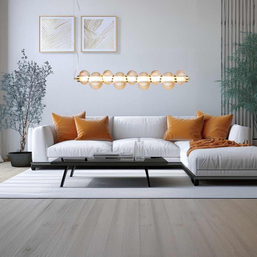 LED-kattokruunu johdossa BOLLA LED/32W/230V kulta/savuinen
