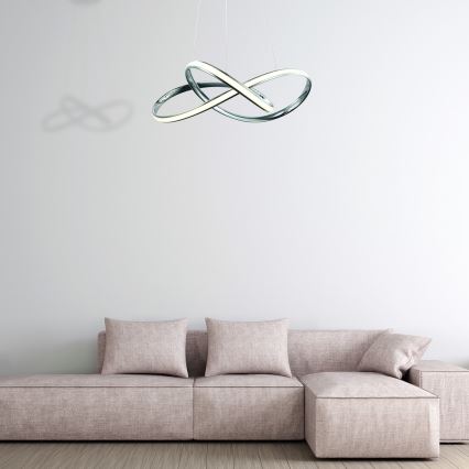 LED-kattokruunu johdossa CAPPIO LED/36W/230V kiiltävä kromi