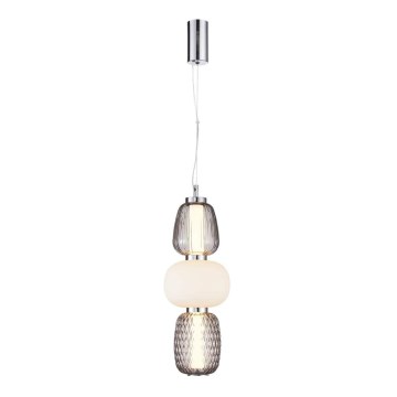LED-kattokruunu johdossa CARO LED/28W/230V kiiltävä kromi