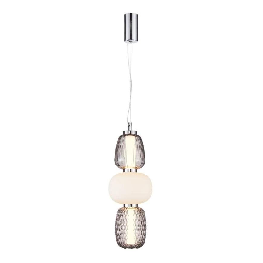 LED-kattokruunu johdossa CARO LED/28W/230V kiiltävä kromi