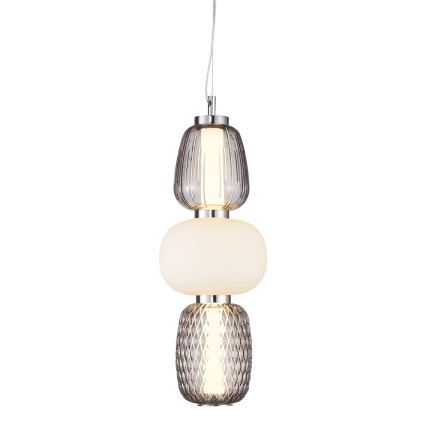 LED-kattokruunu johdossa CARO LED/28W/230V kiiltävä kromi