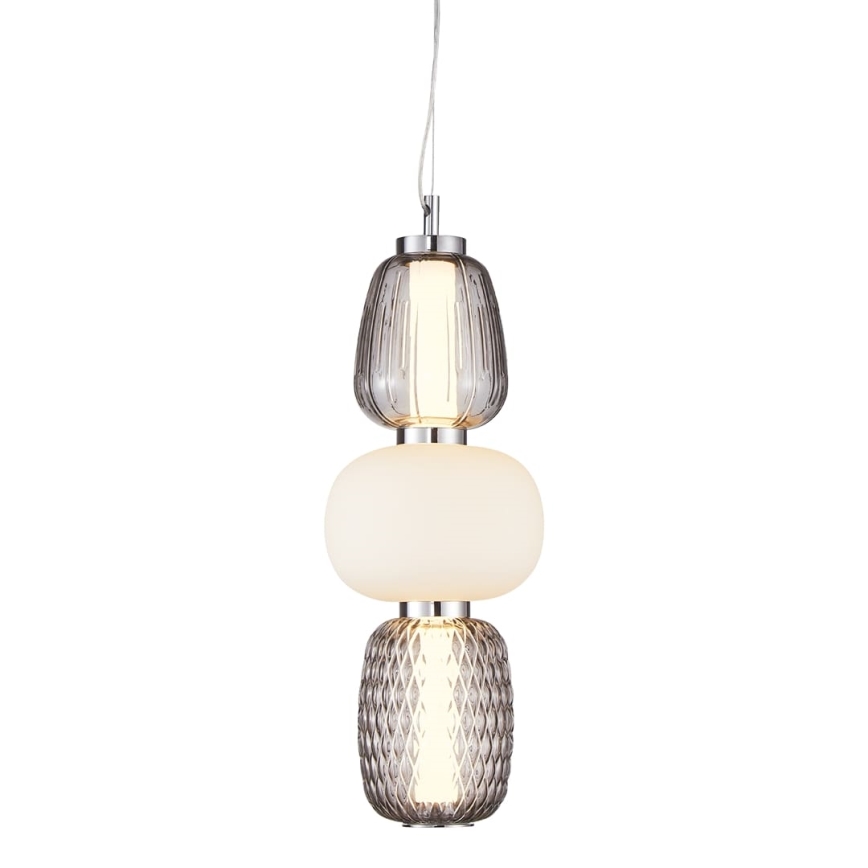 LED-kattokruunu johdossa CARO LED/28W/230V kiiltävä kromi