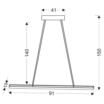 LED Kattokruunu johdossa COCONUT LED/28W/230V