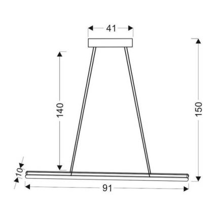 LED Kattokruunu johdossa COCONUT LED/28W/230V