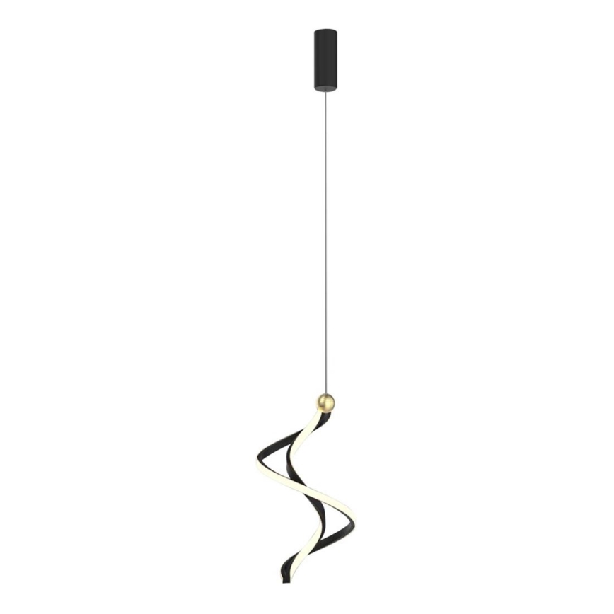 LED-kattokruunu johdossa COLIA LED/19W/230V musta/kulta