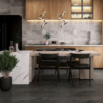 LED-kattokruunu johdossa COLIA LED/19W/230V musta/kulta