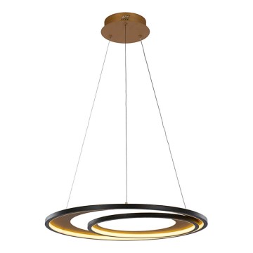 LED-kattokruunu johdossa CRYPTIC LED/45W/230V musta/kultainen