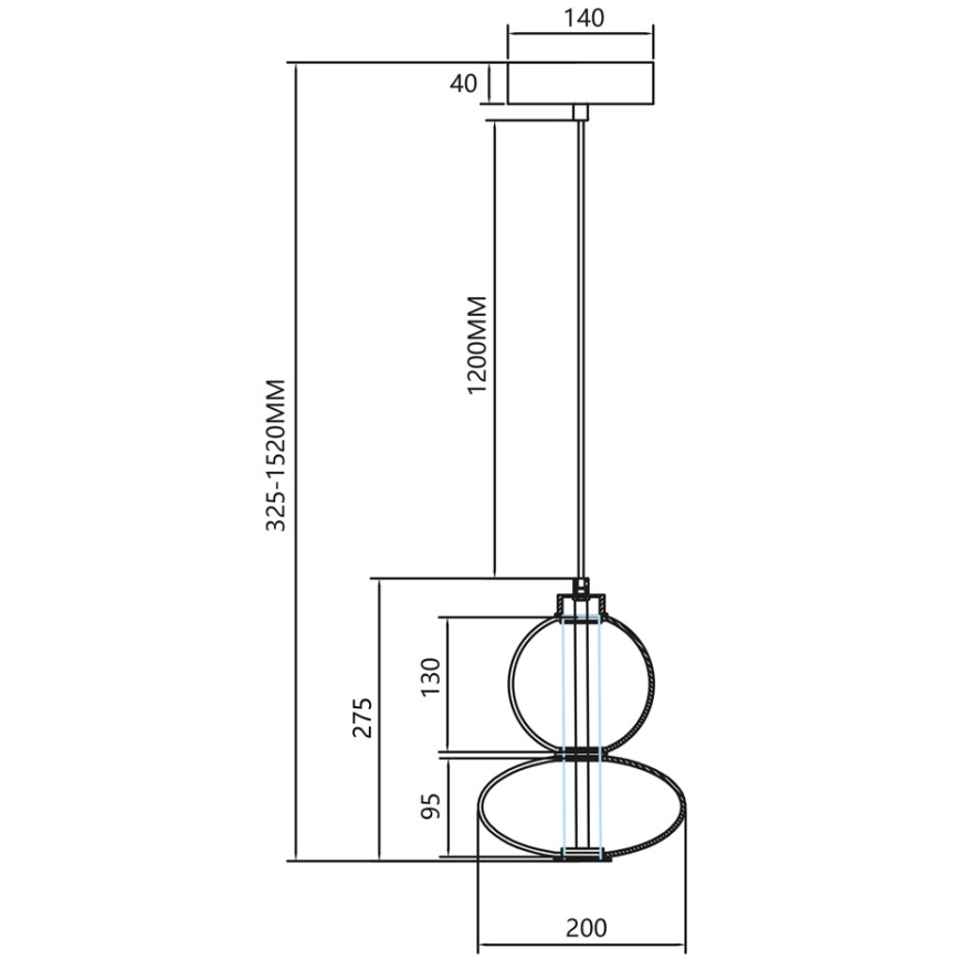 LED-kattokruunu johdossa DAPHNE LED/12W/230V kulta
