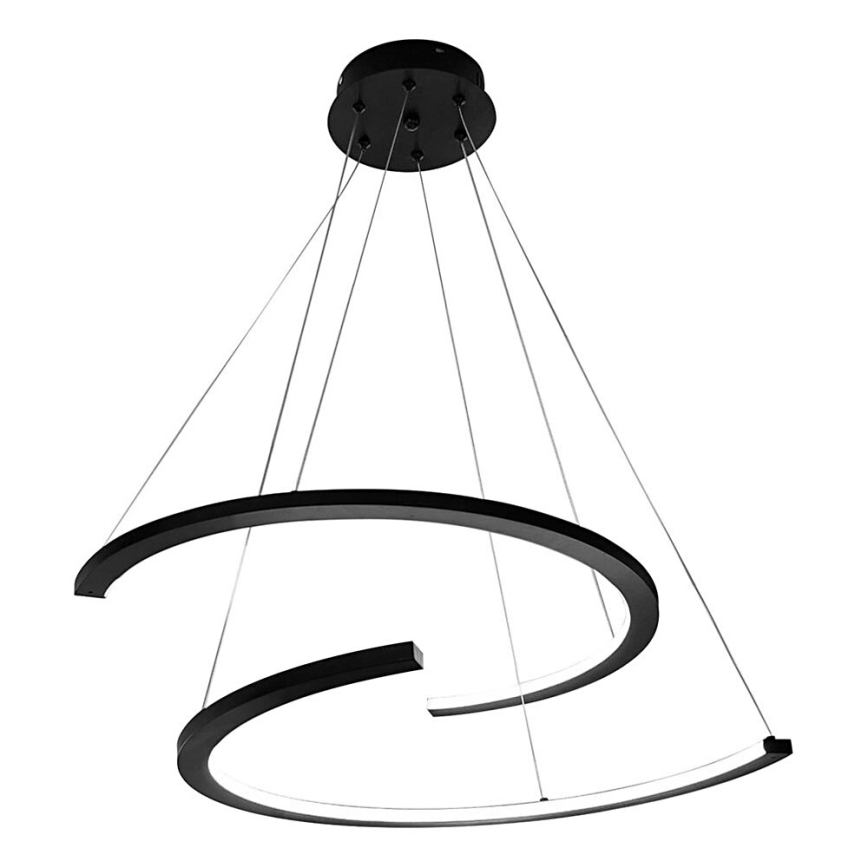 LED-kattokruunu johdossa DOUBLEMOON LED/30W/230V musta