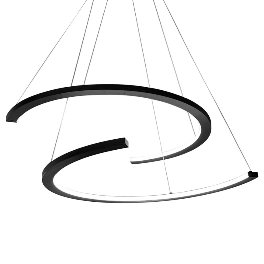 LED-kattokruunu johdossa DOUBLEMOON LED/30W/230V musta