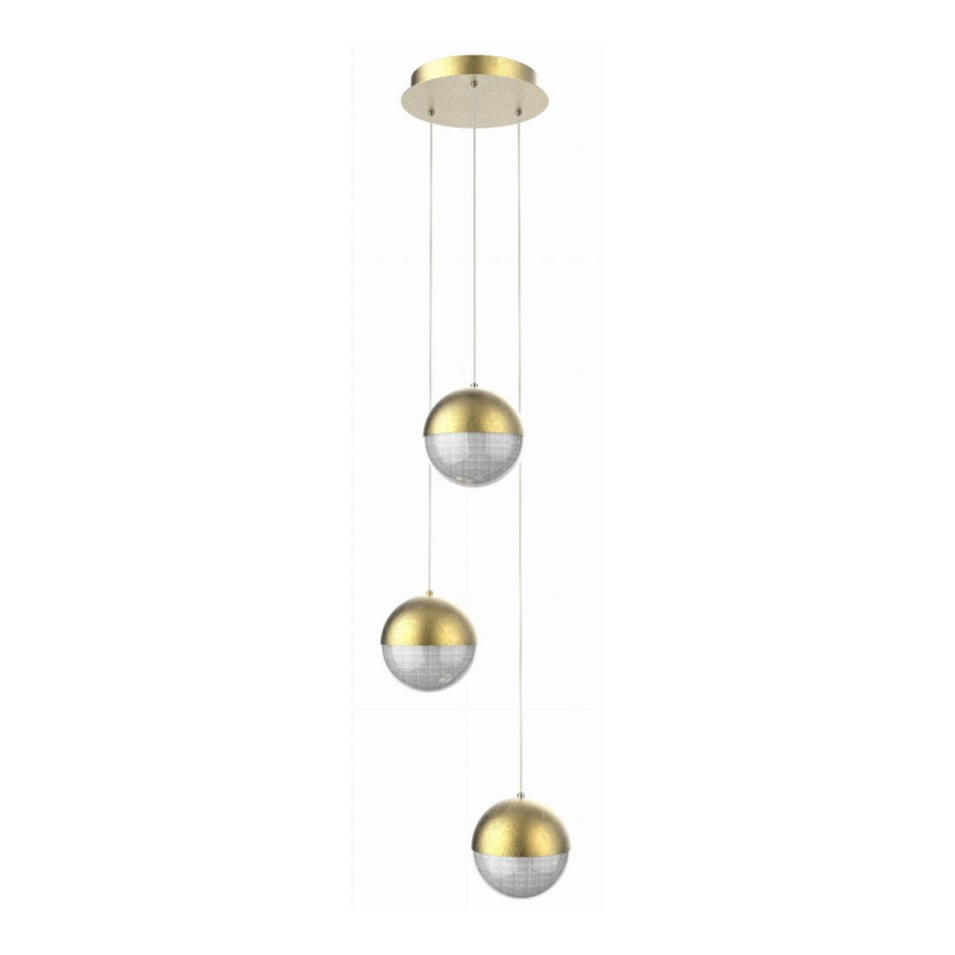 LED Kattokruunu johdossa FURNI 3xLED/5W/230V kulta
