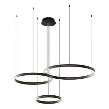 LED-kattokruunu johdossa GRAVITY LED/108W/230V musta