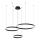 LED-kattokruunu johdossa GRAVITY LED/108W/230V musta