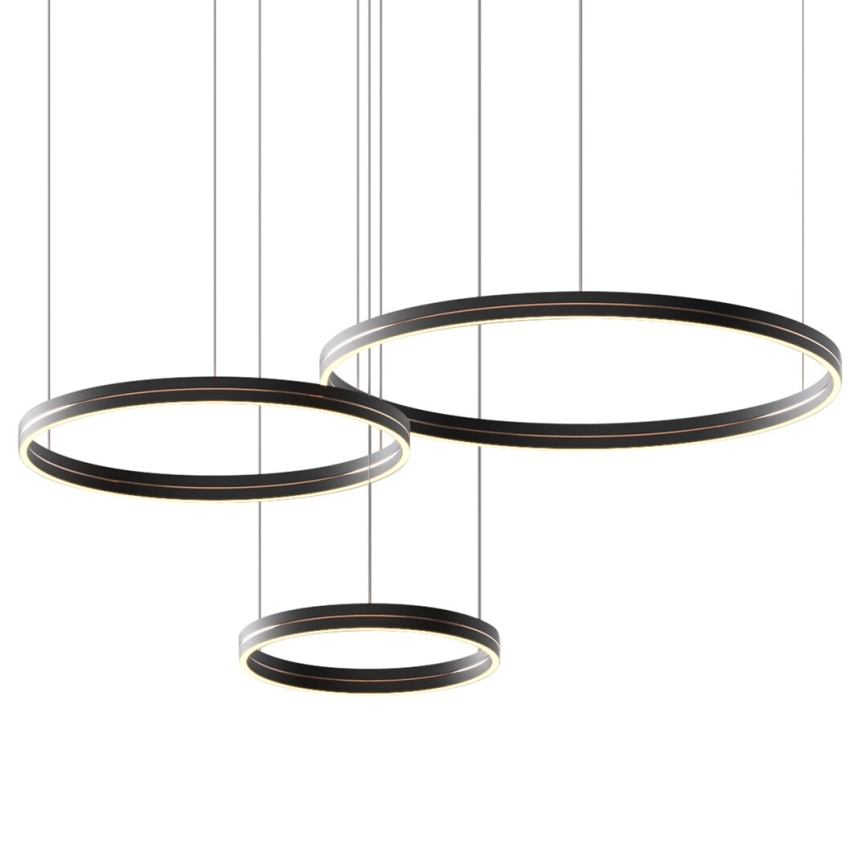 LED-kattokruunu johdossa GRAVITY LED/108W/230V musta