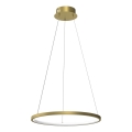 LED-kattokruunu johdossa HOOP LED/27W/230V halkaisija 50 cm 4000K kulta