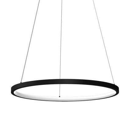 LED-kattokruunu johdossa HOOP LED/27W/230V halkaisija 50 cm 4000K musta