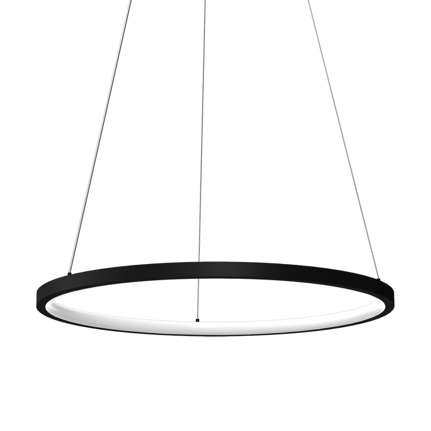LED-kattokruunu johdossa HOOP LED/27W/230V halkaisija 50 cm 4000K musta