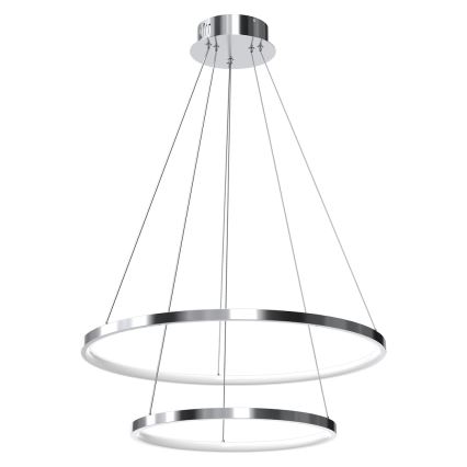 LED-kattokruunu johdossa HOOP LED/51W/230V halkaisija 60 cm 4000K kiiltävä kromi