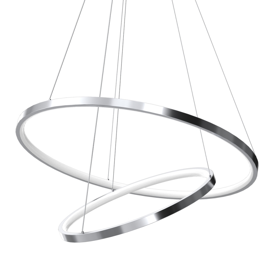 LED-kattokruunu johdossa HOOP LED/51W/230V halkaisija 60 cm 4000K kiiltävä kromi