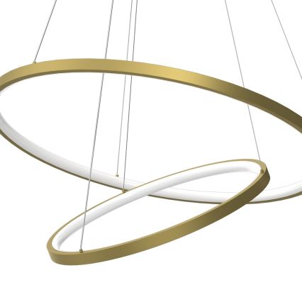 LED-kattokruunu johdossa HOOP LED/51W/230V halkaisija 60 cm 4000K kulta