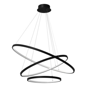 LED-kattokruunu johdossa HOOP LED/93W/230V halkaisija 60 cm 4000K musta