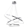 LED-kattokruunu johdossa HOOP LED/93W/230V halkaisija 80 cm 4000K kiiltävä kromi