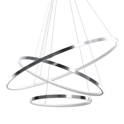 LED-kattokruunu johdossa HOOP LED/93W/230V halkaisija 80 cm 4000K kiiltävä kromi