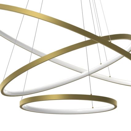 LED-kattokruunu johdossa HOOP LED/93W/230V halkaisija 80 cm 4000K kulta