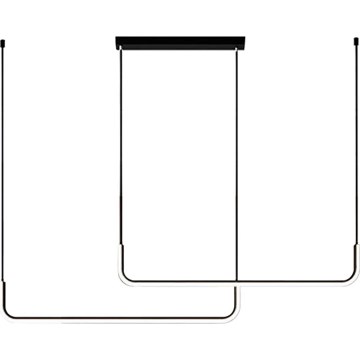 LED-kattokruunu johdossa HORIZONT 2xLED/11W/230V musta