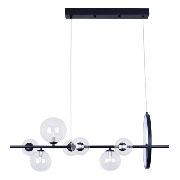 LED-kattokruunu johdossa HYBRID LED/15W/230V + 7xG9/6W 4000K musta