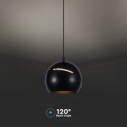 LED-kattokruunu johdossa kosketus LED/8,5W/230V 3000K musta