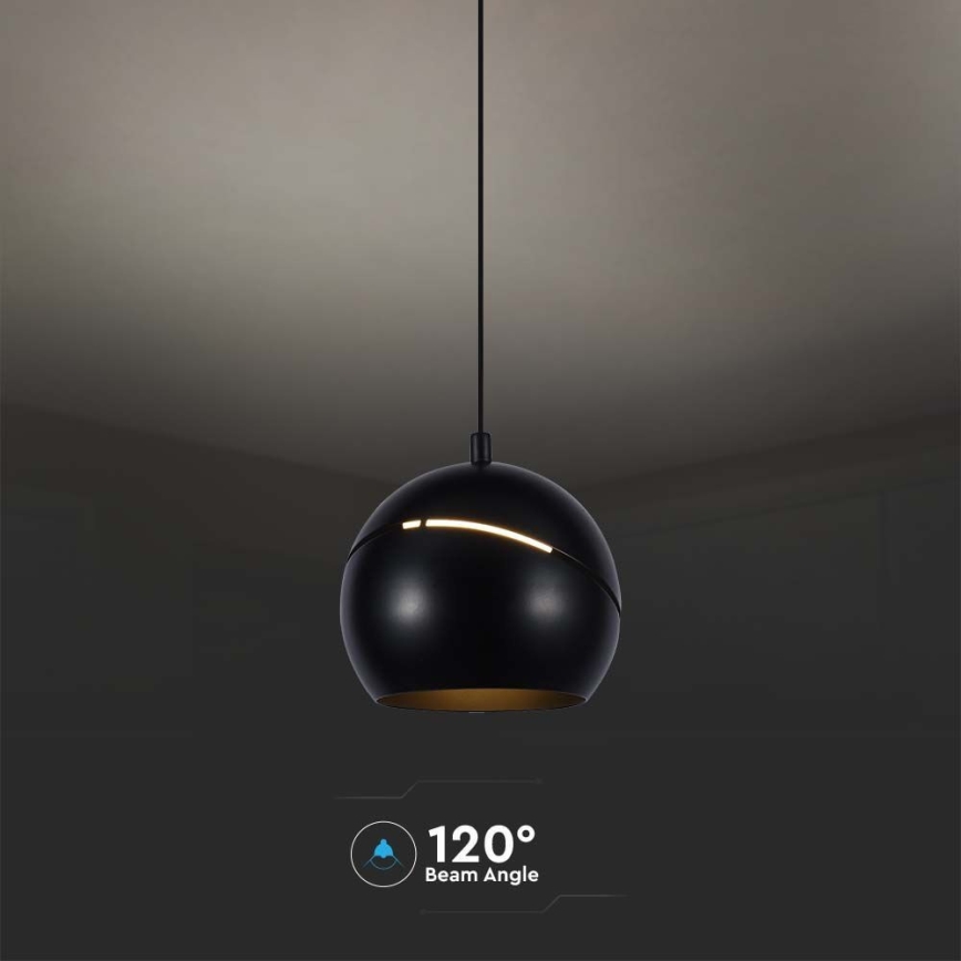 LED-kattokruunu johdossa kosketus LED/8,5W/230V 3000K musta
