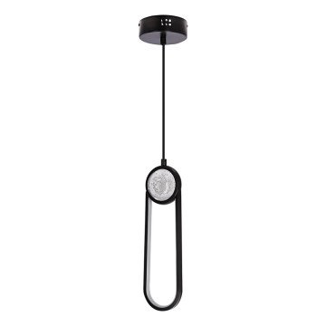 LED-kattokruunu johdossa LACRIMA LED/15W/230V 3000K musta