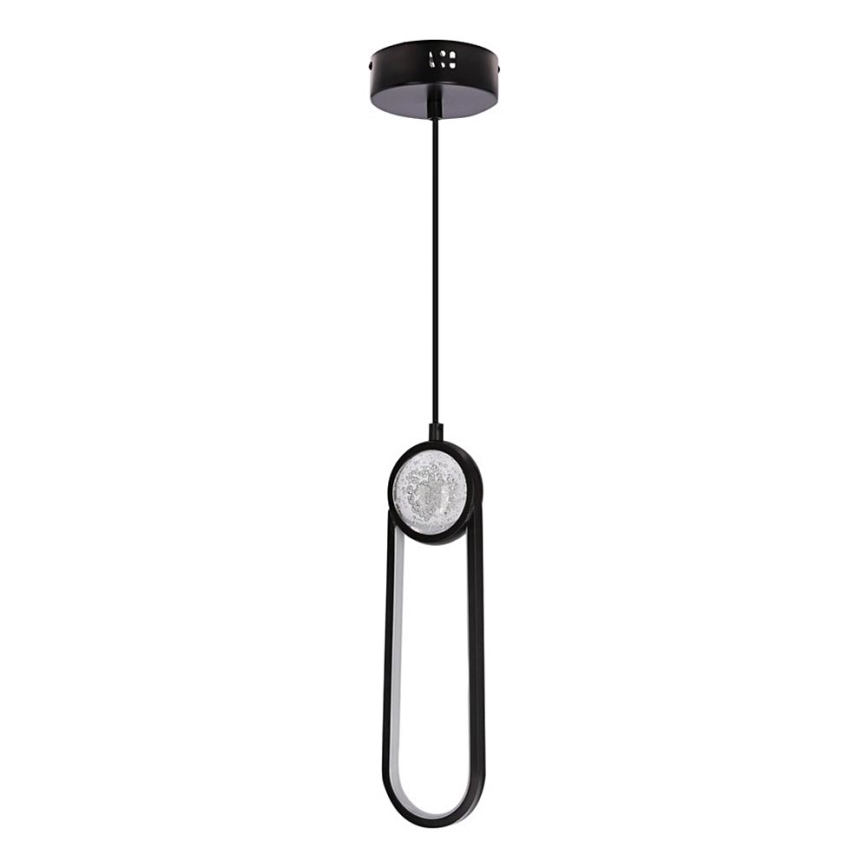 LED-kattokruunu johdossa LACRIMA LED/15W/230V 3000K musta